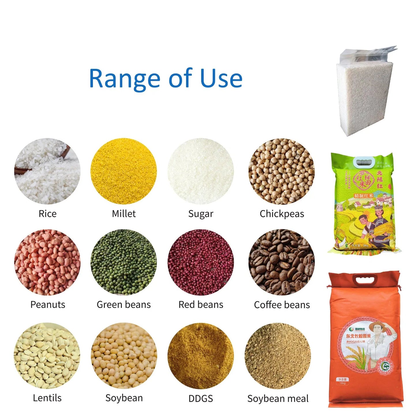 BZD-25ZA2 Máquina envasadora de arroz avanzada de 5 a 25 kg para líneas de producción de alta eficiencia