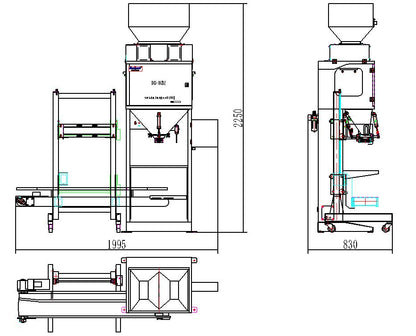 Весы для количественного взвешивания и фасовки DCS-10ZD2 0,5–10 кг | Малые упаковочные весы 