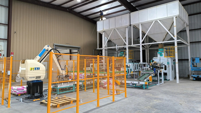 Fabriqué en Chine, en fonctionnement aux États-Unis ! Ligne complète de transformation du riz Ewinall QZB-900Z + système de convoyage + palettisation