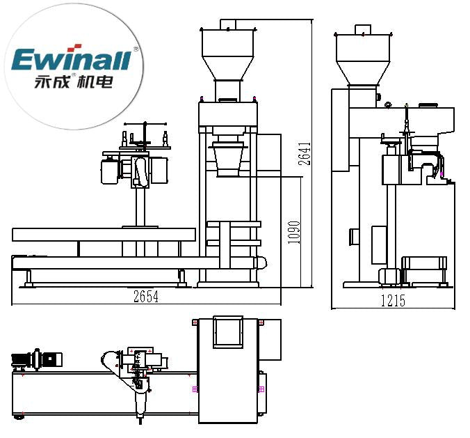Ewinall DCS-25-S 5–25kg High-Efficiency Powder Packing Machine | Automatic Flour & Feed Bagging
