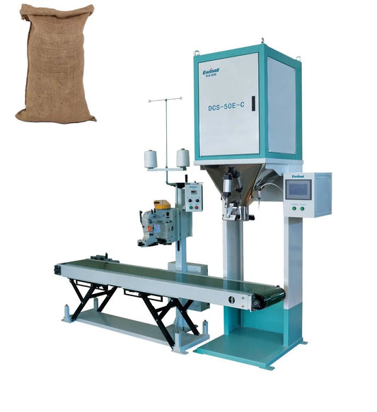 Ewinall DCS-50E-C Rice Bagging Machine |10-50kg Automatic Rice, Feed & Grain Packaging Solution