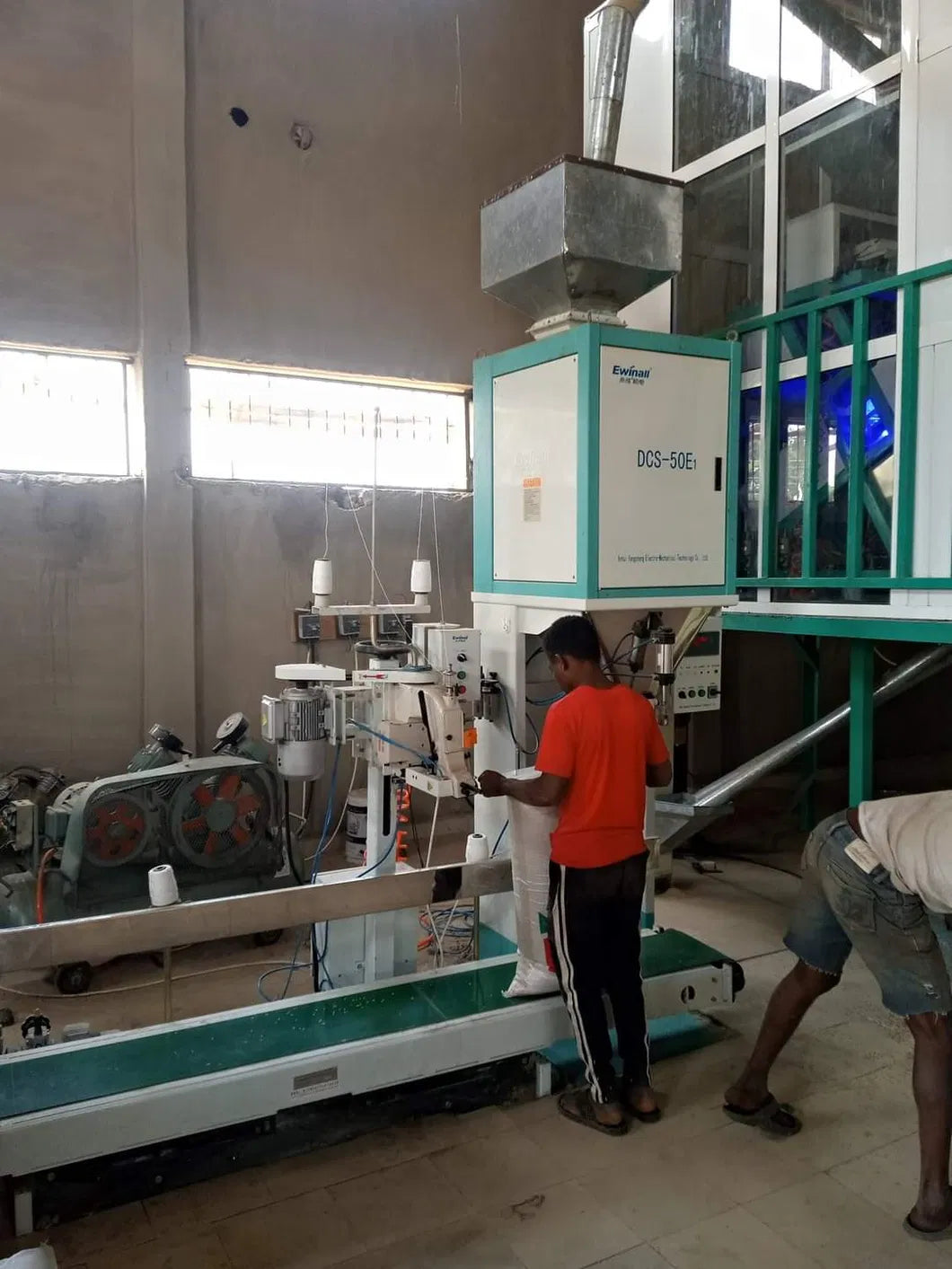 Ewinall DCS-50E-C Rice Bagging Machine |10-50kg Automatic Rice, Feed & Grain Packaging Solution