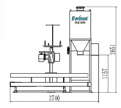 Ewinall DCS-50E-C Rice Bagging Machine |10-50kg Automatic Rice, Feed & Grain Packaging Solution