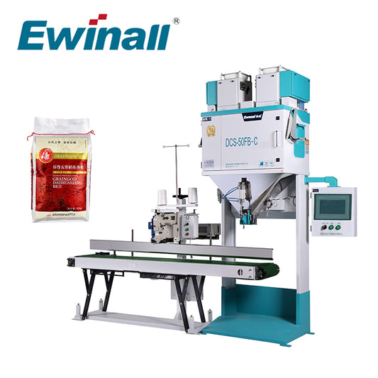 Ewinall DCS-50FB-C Automatic Rice & Grain Bagging Machine | 5–50kg High-Precision Packaging for Beans, Corn, Flour & Feed