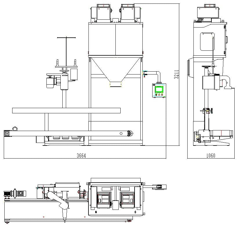Ewinall DCS-50FE2-BZ Automatic Quantitative Packaging Machine |5-50kg Rice, Grain, Feed & Sugar Bagging Solution