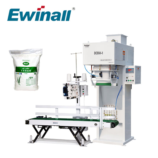 Ewinall DCS-50FT-1 Powder Packaging Machine | 40-50kg Semi-Automatic Flour, Feed & Bran Bagging Solution