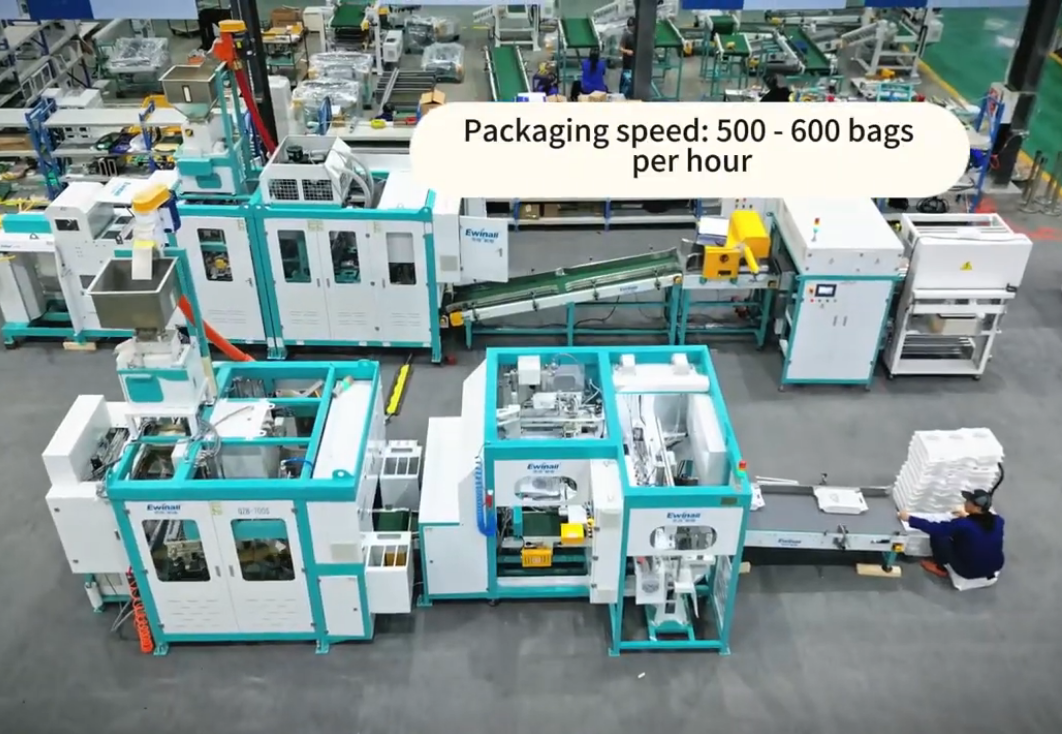 Ewinall One-Stop Six-Sided Vacuum Packaging System for Rice & Grains | Automated Packaging Line
