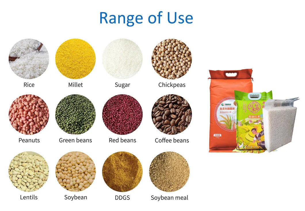 Ewinall Dcs-Zkbc-10 Pillow Shape Vacuum Rice Packing Machine 2 Sides Flat Type Bag Seal 1-10kg