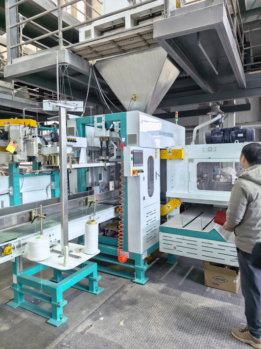 Ewinall QZB-700M Automatic Rice & Grain Packaging Machine | Fully Automatic Bagging & Sewing Solution for 25–50kg Bags