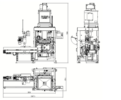 Ewinall BZD-200Z Semi-Automatic Large Bag Vacuum Packing Machine – 12.5-25kg Dual-Shape Vacuum & Outer Bag Sewing System