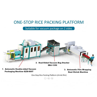 One-Stop Rice Vacuum Packaging Workstation | Automated Packaging & Bagging System for Rice and Grains