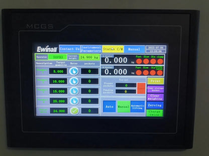 Envasadora automática de arroz y granos Ewinall DCS-50B-C de 25-50 kg | Solución de envasado de alta precisión para alimentos, piensos y azúcar