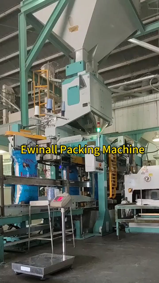 Ewinall_Qzb-600m 25kg_50kg Rice Bagging Machine Fully Automatic Corn Peas Grain Soybean Beans Seed 